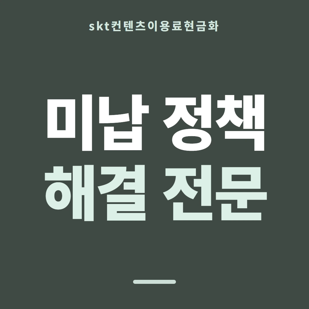 품티켓 SKT 콘텐츠이용료 한도 열어 보기 안내 이미지